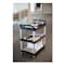 Rubbermaid Commercial Economy Plastic Cart, Three-Shelf, 18-5/8w x 33-5/8d x 37-3/4h, Black FG342488BLA - alternate 6